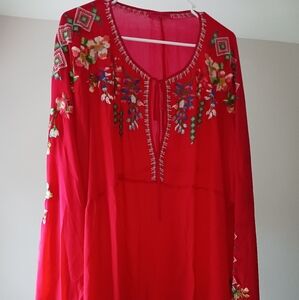 Johnny Was embroidered tunic